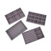 Velvet Jewelry Box with Drawer: Grey Multifunctional Tray for Necklaces & Rings
