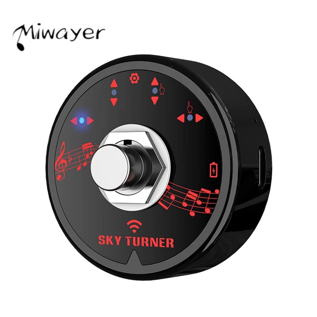 Miwayer Wireless Page Turner Pedal Bluetooth-Compatible Foot Switch with USB Charging for Electronic Music Scores E-books