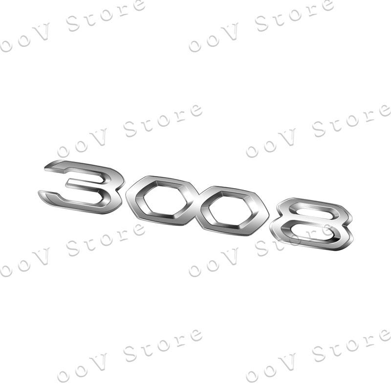 Car 3D Metal Decor Emblem Auto Body Trunk Fender Badge Sticker For Peugeot 2008 3008 4008 5008 Logo Auto Accessories