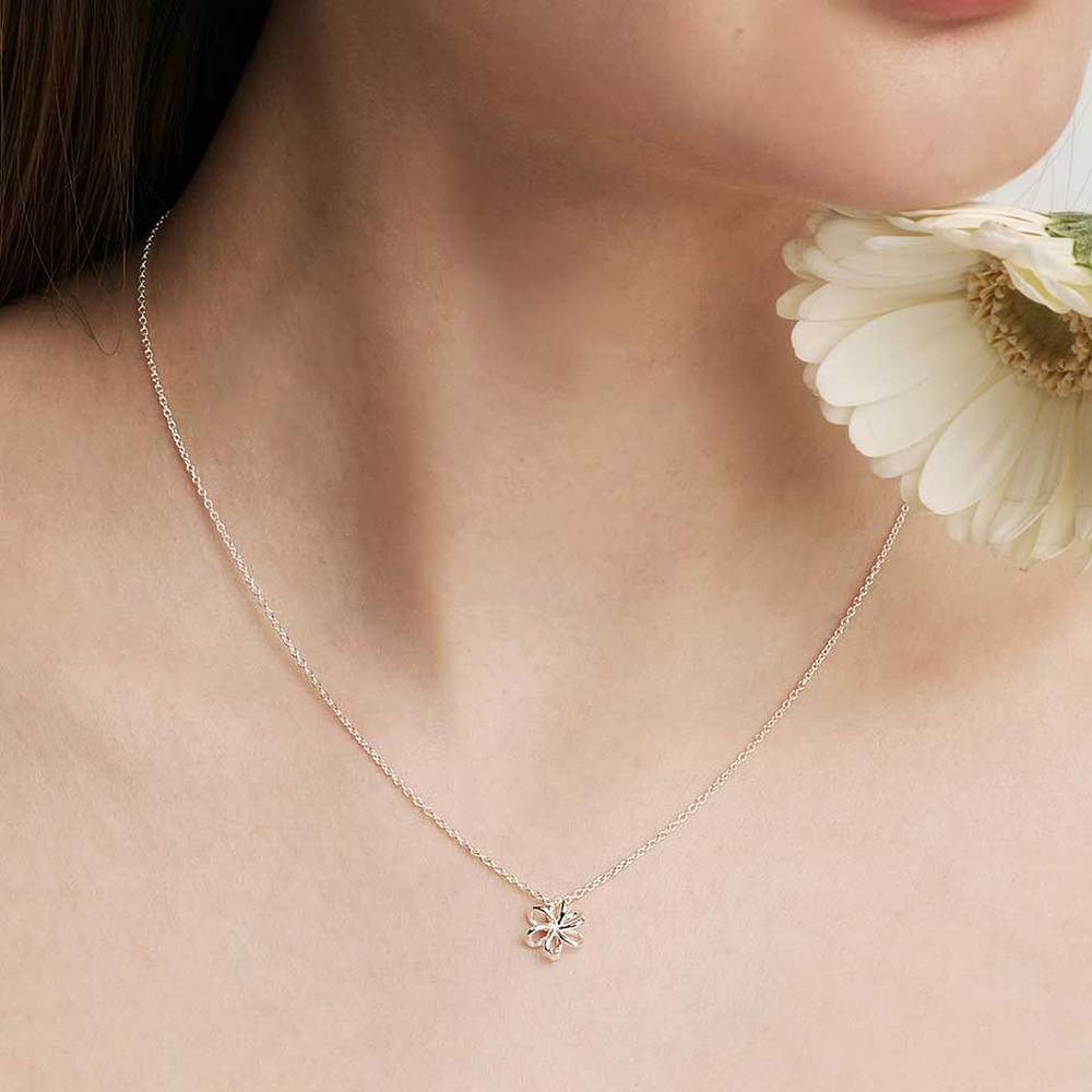 

[Hei][Sv925]White Dandelion Pendant Necklace