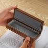 Luxury Black Walnut Sunglass Case Anti-Crush Compact Wood Nature Grain Eyewear Storage Box Scratch Proof Protector for Glasses