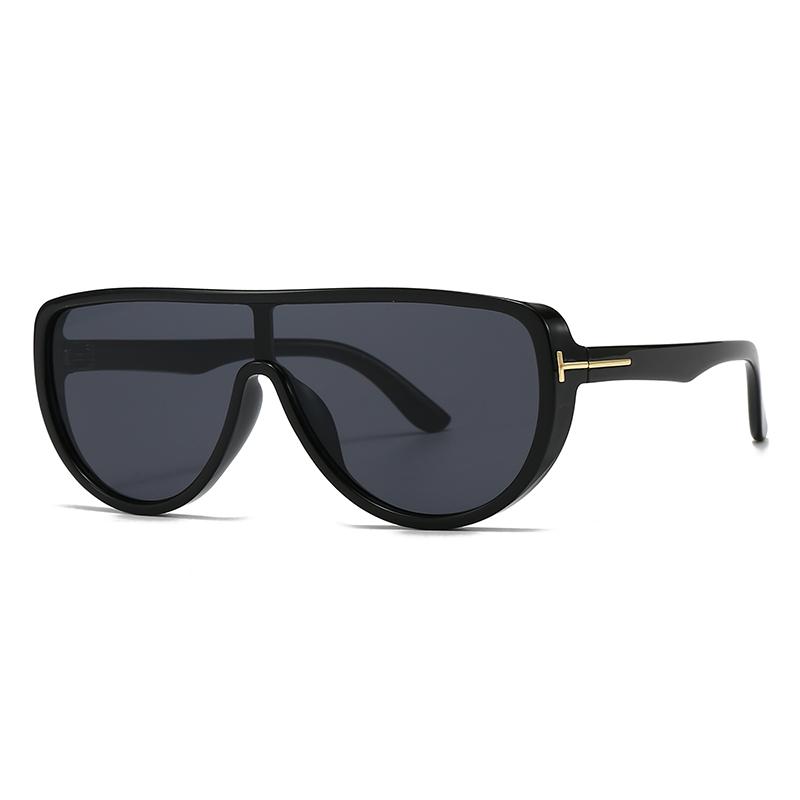 Trendy Futuristic Round Flat Sunglasses Cross-Border Popular European and American Concept Stylish Lh295