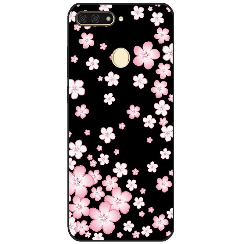 cases for huawei Y6 2018 case 5.7 inch Atu-L21 cover for huawei Y6 Prime 2018 back cover protective soft touch tpu flower rose