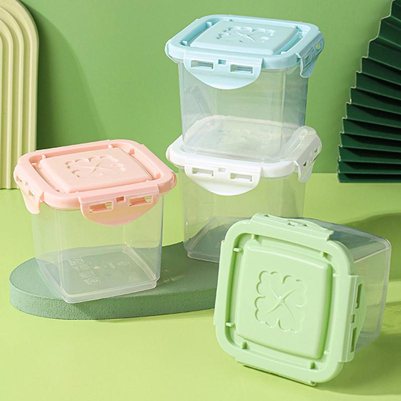 Reusable Dessert Box With Lid Transparent Square Cake Container Ice Cream Sealed Jar Refrigerator Fruit Vegetable Fresh Box