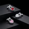Stainless Steel Hypoallergenic Navel Belly Button Rings Cute CZ Heart Bow Decor Body Jewelry for Summer Beach Wear