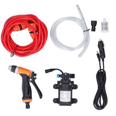 Lavadora de Alta Pressão Portátil 12V 160PSI Kit Bomba Lavadora Elétrica com 2 Mangueiras para Carro