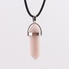 Crystal Hexagonal Column Pendant Popular Hexagonal Prism Bullet Luminous Stone Necklace N759