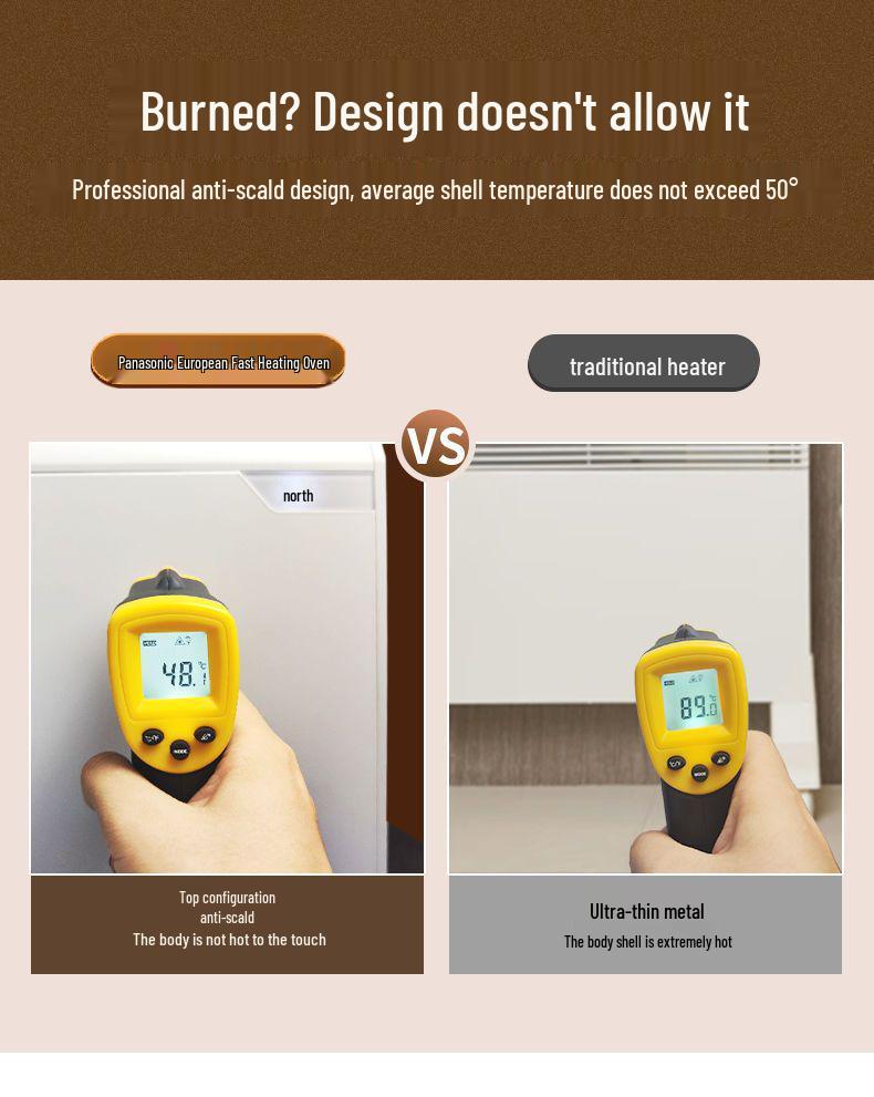 Panasonic AT2021CW Graphene Energy-Efficient Heater - Large Area Home Radiator Fan.