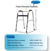 Foldable Stainless Steel Walker with Seat for Elderly - Outdoor, Pushable, Four-Wheel Cane