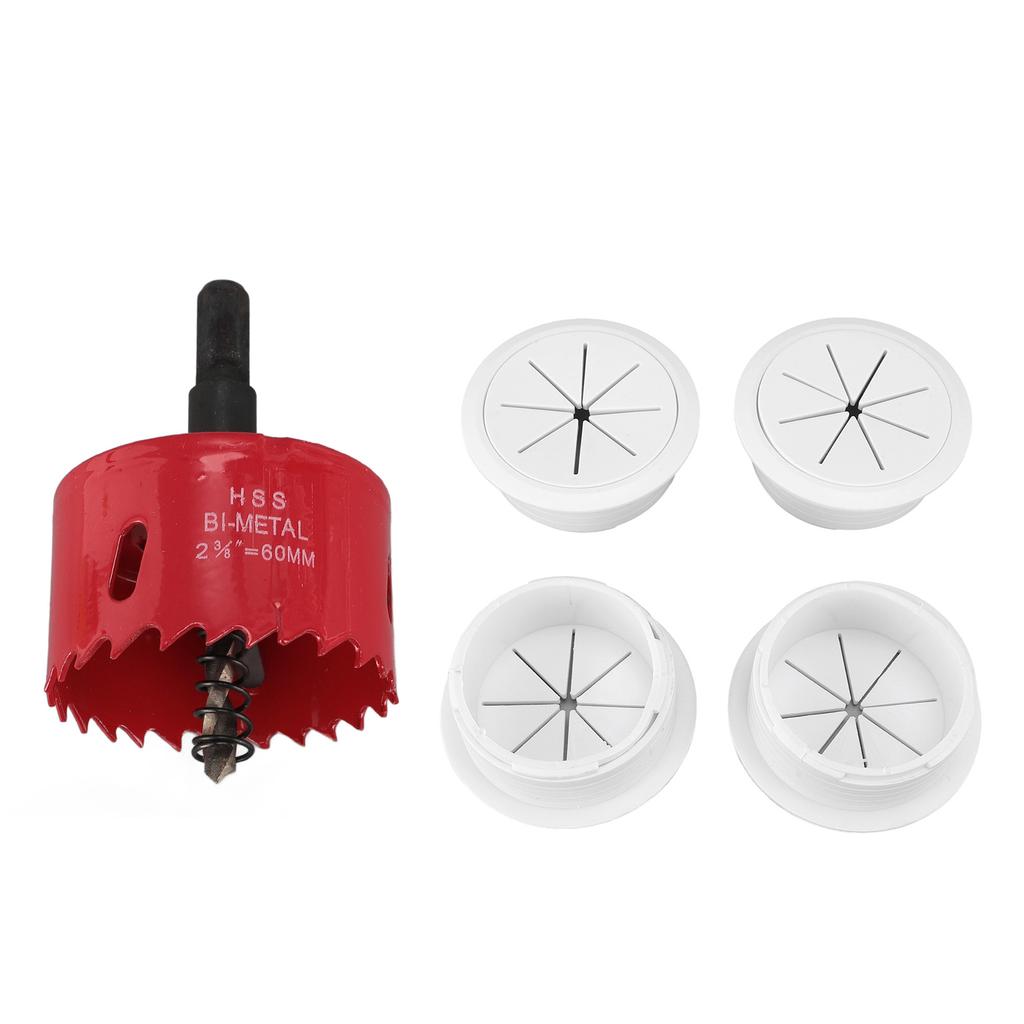 TV Wire Hider for Wall 2‑3/8in 60mm Hole Cord Hider in Wall Cable Management Kit Includes 4 Pass Thr
