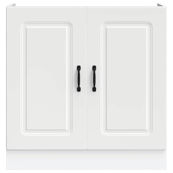 VidaXL Meuble bas pour évier Kalmar blanc 80x46x81,5cm bois ingénierie, meuble bas de cuisine, meuble bas de cuisine avec 853447