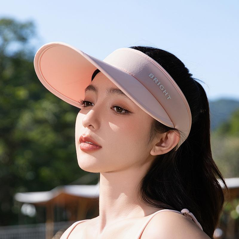 2024 Frühling und Sommer Neue Produkte Breite Krempe Air Top Sonnenschutz Hut Damen Urlaub Reiten Reise Sonnenschirm UV Proof Cap Großhandel