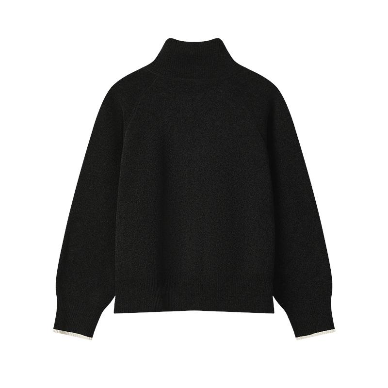 Fila Original Fashion Retro Woven Casual Regular Long Sleeve Stand Collar Loose Jacket Women Jackets F51W549501FBK