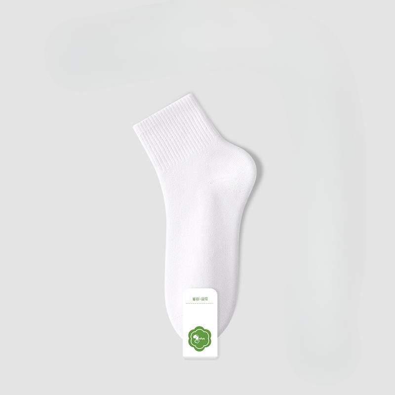 

Літні жіночі тонкі безшовні короткі шкарпетки, чоловічі шкарпетки, що поглинають піт і захищають від запаху, літні бавовняні шкарпетки середньої довжини 1 pair білий