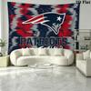 New England Patriots Logo Wall Tapestry Aesthetic Wall Hanging Printed Fabric Blanket Decorative Tapestries for Bedroom Living Room Home Decor