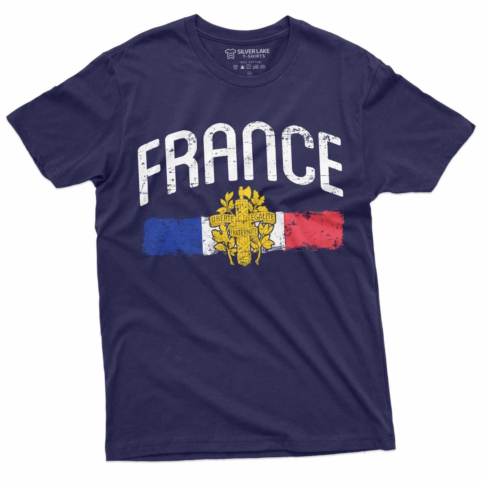France Flag Tee Shirt France National Tee French Gift Tee France National Shirt L