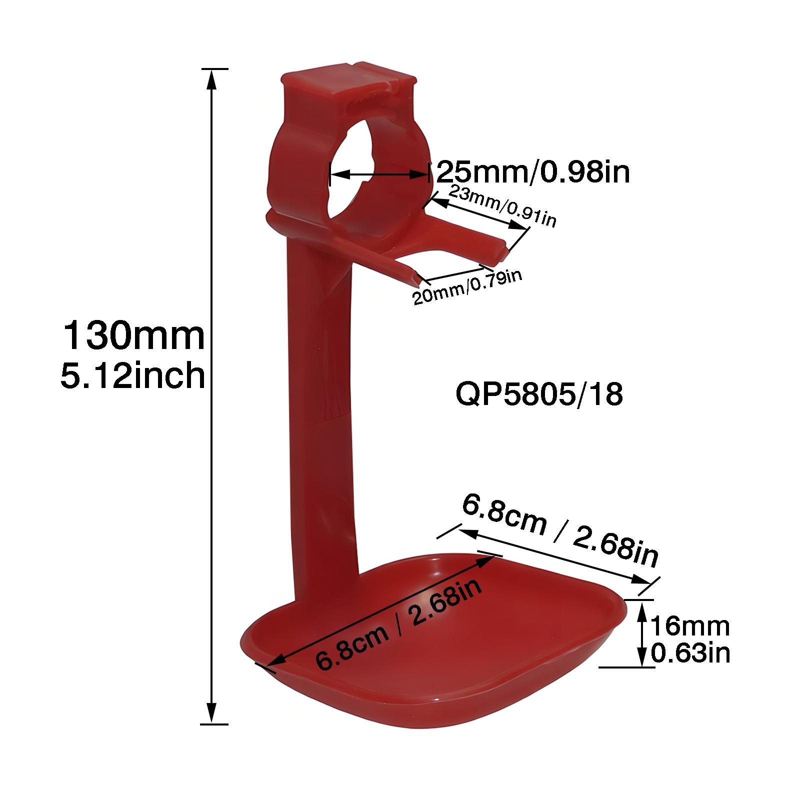 10Pcs Chicken Waterer Cup with Hanging Bracket - Durable Red Drinker for Poultry Farm Coop Watering System (as the picture,10 Pcs)
