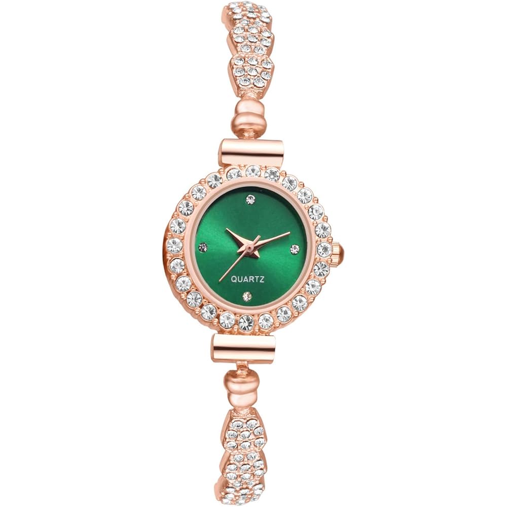 Women s Casual Analog Watch Green Pink Gold Adjustable Alloy Strap Waterproof Fashion Accessory