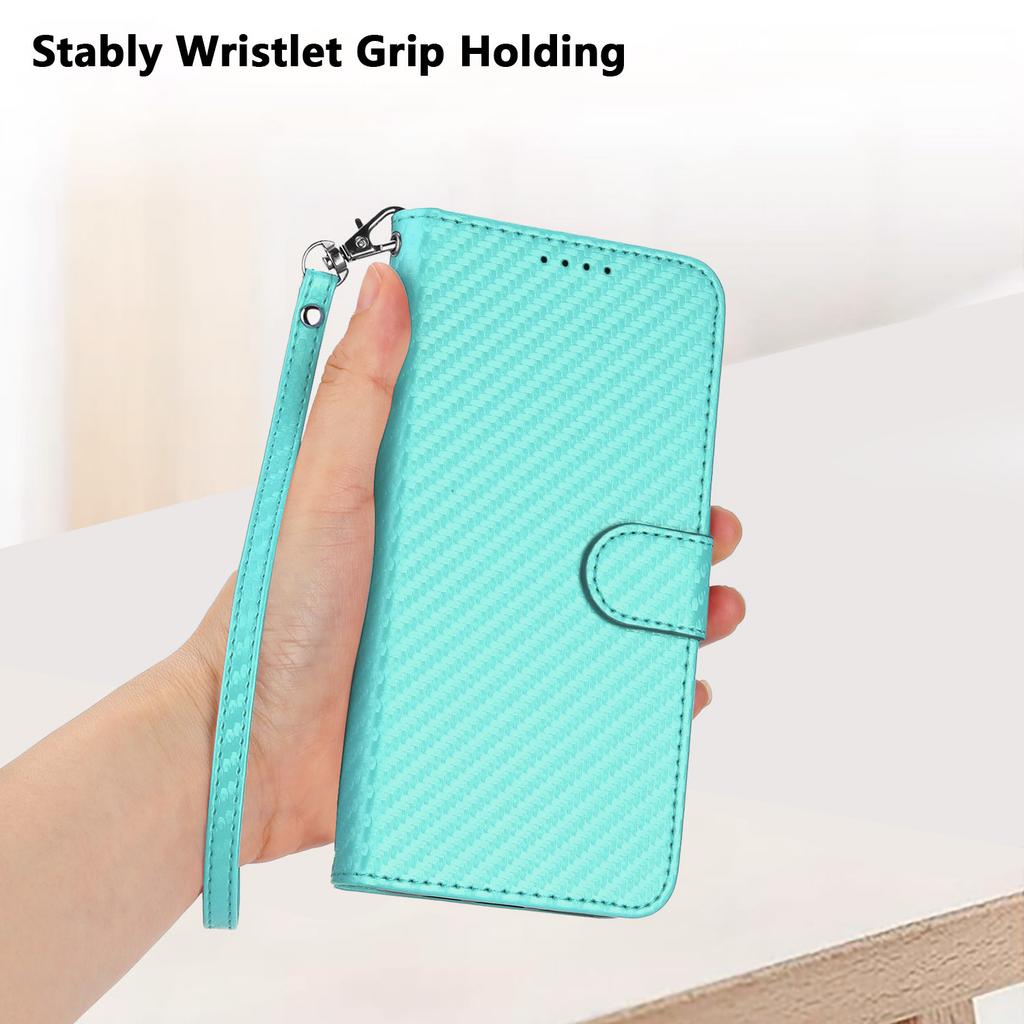 For Infinix Note 50 4G/Infinix Note 50 Pro 4G Wallet Case with Strap Carbon Fiber Texture Leather Mobile Cover