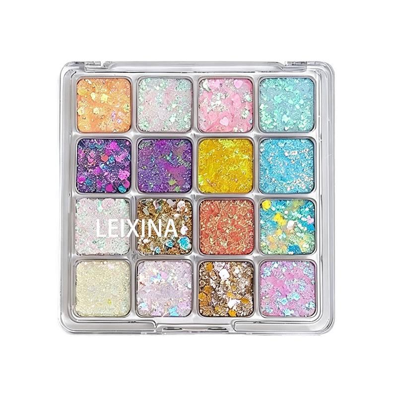 Meerjungfrau Pailletten Lidschatten Palette mit Perlmutt Glitzer & Selbstklebenden Strass Schmetterling Gesichtsklebern.