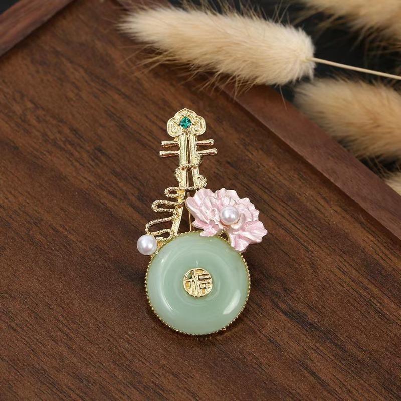 New Alloy Brooch High-end Niche Women's Peony High-end Pin Coat Suit High-end Versatile Brooch