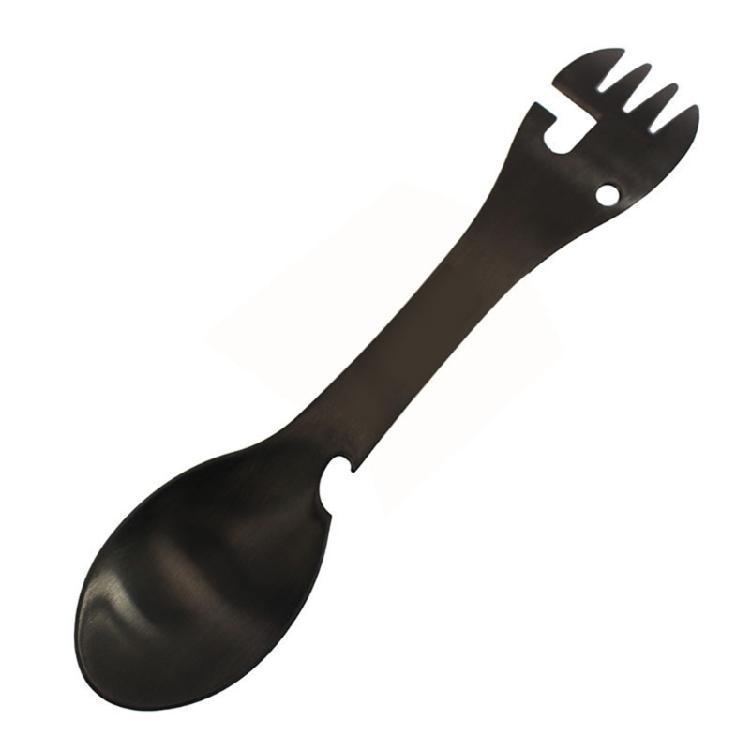 

Multifunctional 5 in 1 Spoon Camping Fork Spoon Can Opener Outdoor Tableware 1