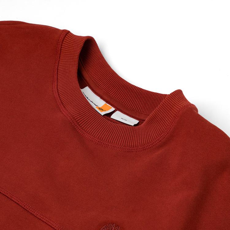 Timberland Round Neck Fleece Sweatshirt Men tops Burnt-Henna A69ZUEOD