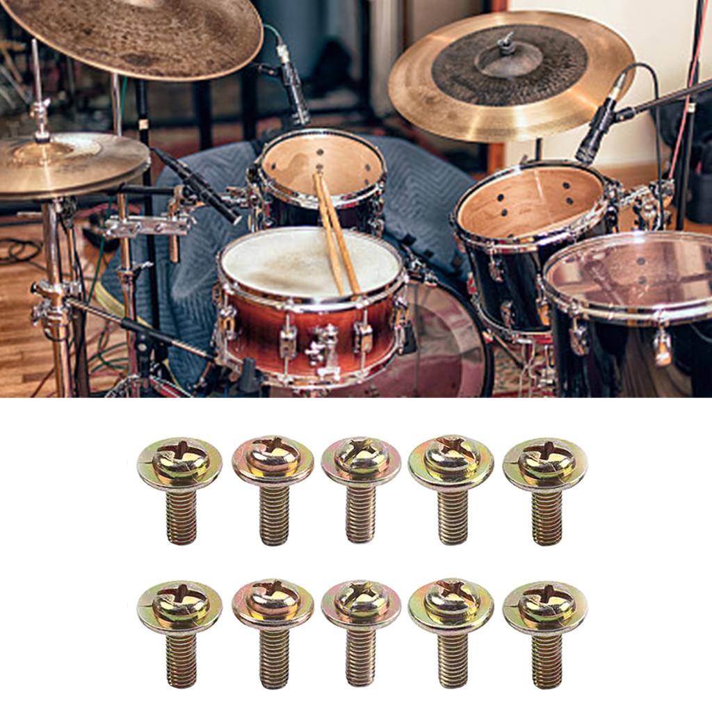 20Pcs Lightweight Drum Lugs Screws Drum Lug Claw Hook Mounting Screws Set Drum Lug Screws Easy to Install Lug Claw Hook