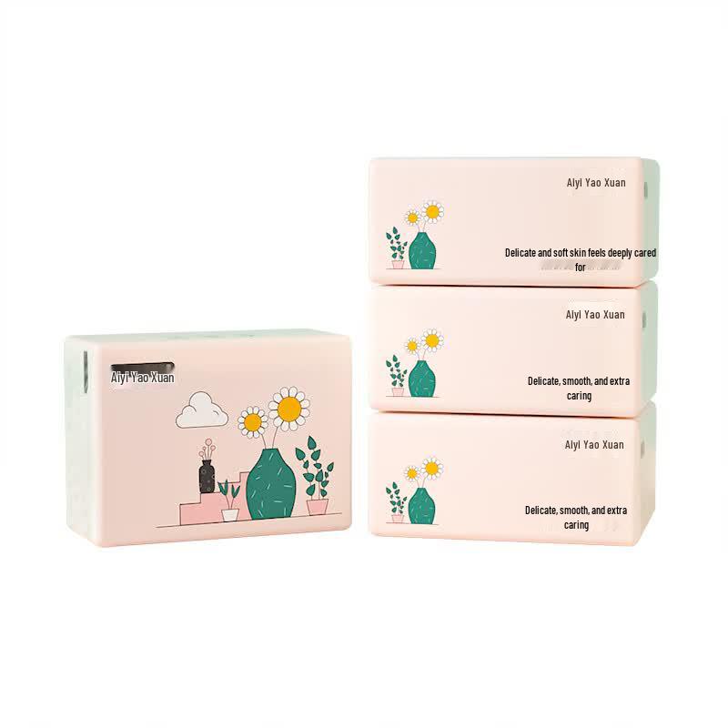 AYYX Pink 4-Ply Household Facial Tissues 170mm x 120mm