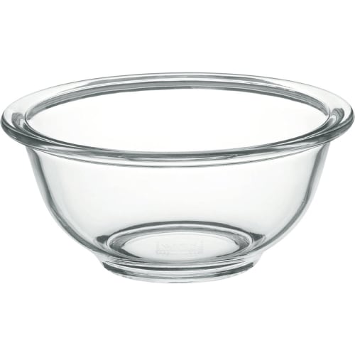 Iwaki AGC Technoglass Heat-Resistant Glass Bowl, Round, 900ml Capacity, 18cm Outer Diameter, Microwave/Oven/Dishwasher Safe, Wide Mouth Design for Eas
