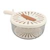 Fruit Vegetable Washing Bowl Thickened Double Layer Multifunctional Draining Bowl with Lid Foldable Handle for Food Storage