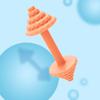Dumbbell Shape Design Baby Teether for Front Teeth and Back Molars Relief Safe Silicone Chewable Toy Soothing Stick