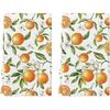 Artoid Mode Fruit Orange Summer Kitchen Towels Dish Towels, 18x26 Inch Farmhouse Flowers Decoration Hand Towels Set of 2