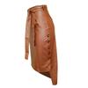 Women Fashion Pu Leather Midi Skirt Slim High Waist Package Hip Skirts