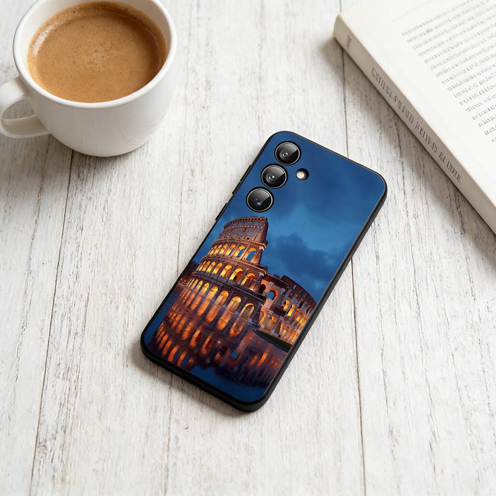 

The Colosseum, Rome Phone Case For Samsung Galaxy A73,A72,A71,A70,A53,A52,A51,Soft Silicone Black Cover Samsung a71 5g