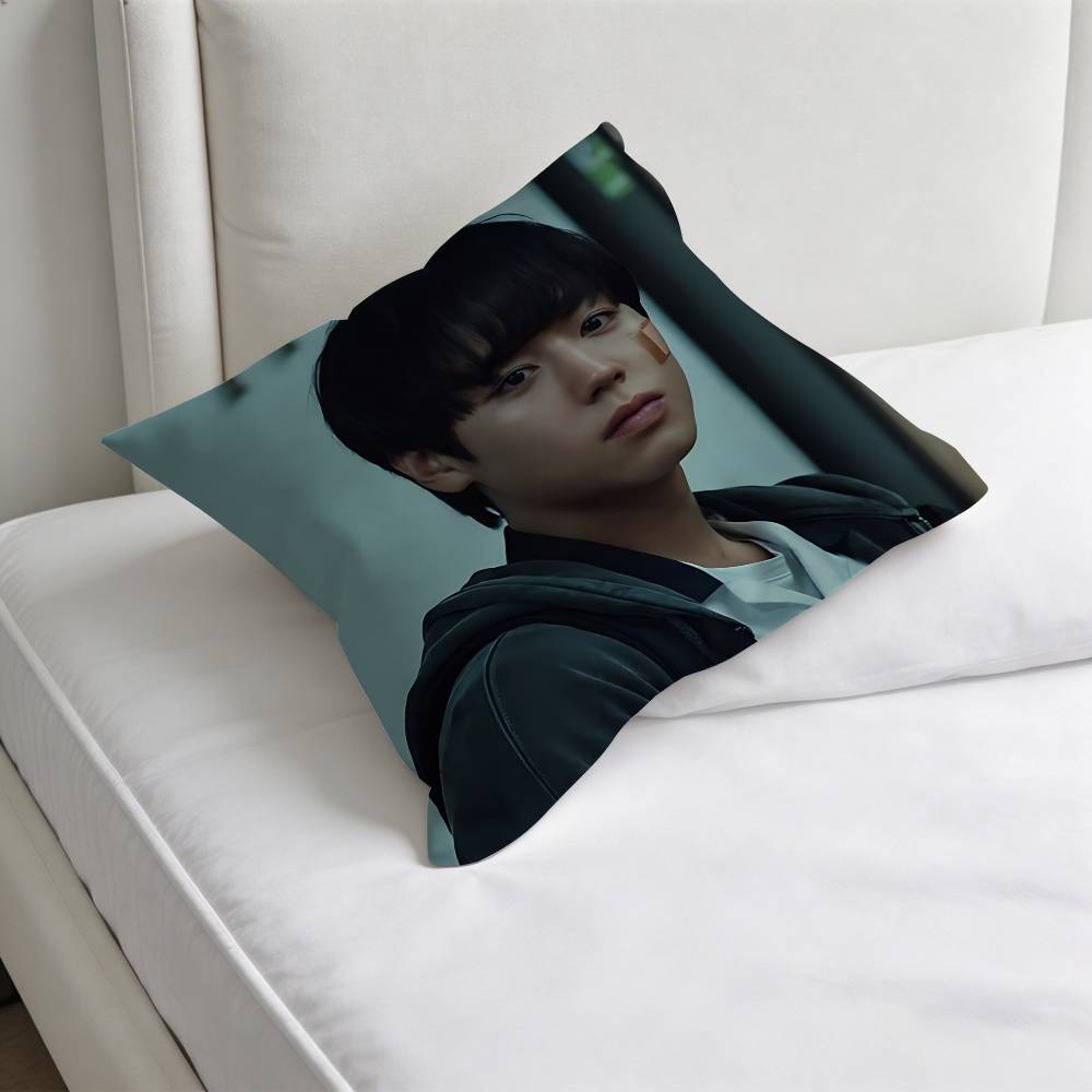 Kdrama WWeak HHero Decorative Square Pillow Cover Modern Cushion Case for Living Room Bedroom
