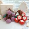 Blessing Bag Litchi Key Ring Soft Grape Key Chain Mini Fruit String Pendant  Women