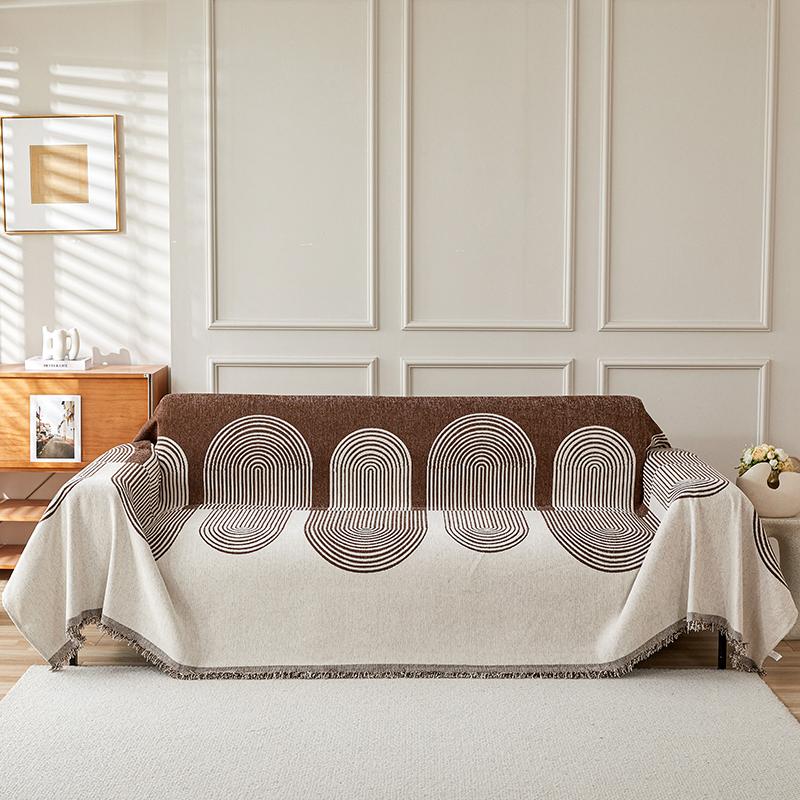 Pătură de Sofa Chenille Multifuncțională Culoare Solidă Husă Mobilier Material Durabil Rezistent la Praf Anti-zgârieturi Decor Acasă Living