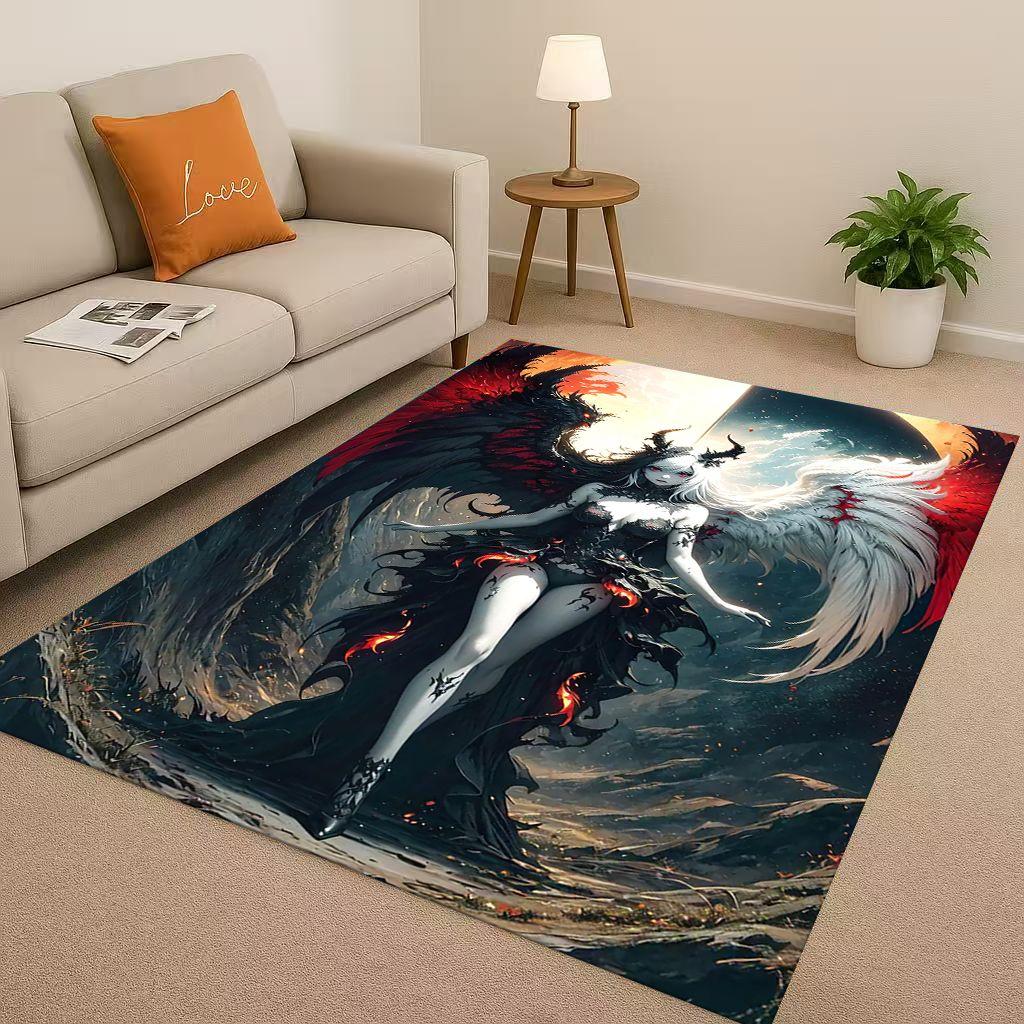 2026 New Gothic Dark Sexy Girls Cartoon Anime Characters Living Room Non-Slip Area Rug Carpet for Bedroom Playroom Sofa,Doormat