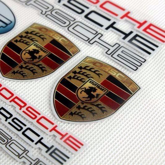 Kovový emblém Auto Dekor Nálepky Reflexné Nálepky na stierače okien pre Porsche Boxster Cayman Cayenne 911 Macan Panamera 718