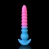 Luminous Silicone Spiral Anal Plug - Super Long Outdoor Wear Expander Dildo SM Toy