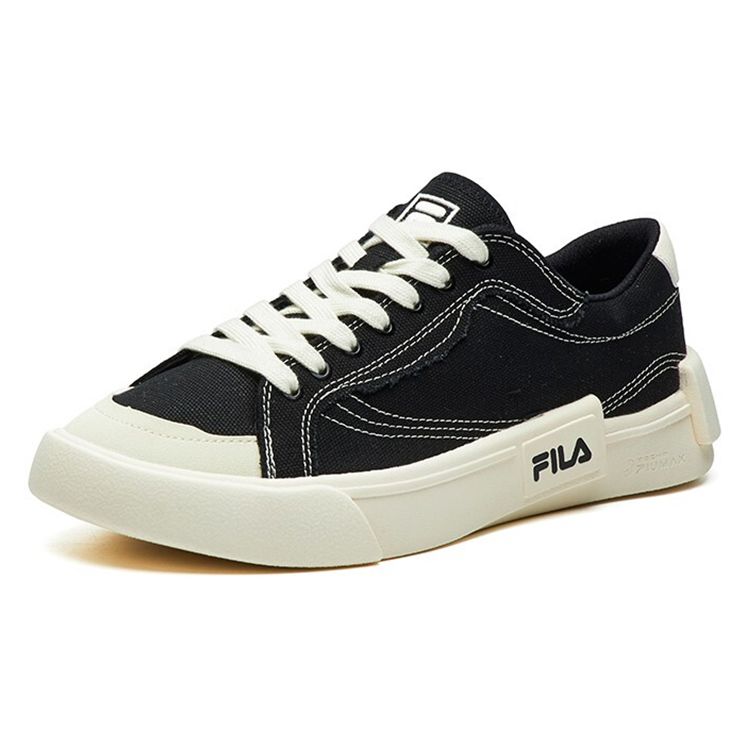 FILA Fusion Canvas Fashion Comfortable Low-Top Skate Shoes Men sneaker Black T12M125107FBK
