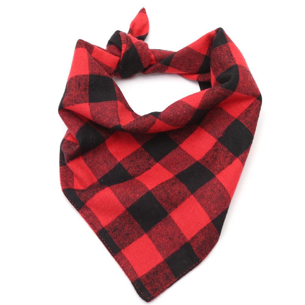 

Dog Dog Bandana Scarf ,Reversible Plaid Printing Kerchief to S