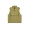 Nike Solid Color Utility Pocket Zippered Stand Collar Warm Vest Men Vest Olive-Green DQ4305-378