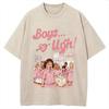 Couple Men Tees Casual Dropped Shoulder Round Neck Sporty Tops Holiday 100% Cottons Japanese Style Harajuku T-shirts