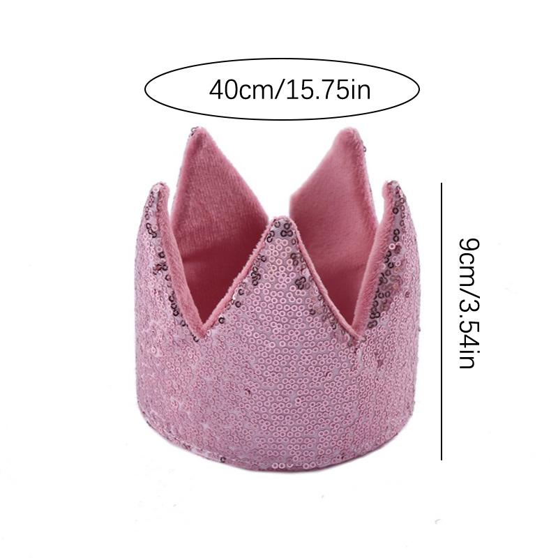 Ins Baby Shower Girl Glitter Pink Crown Boy Birthday Party Headwear Stage Performance Headband Star Fairy Stick