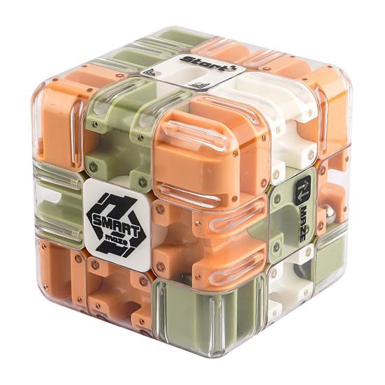 1/2Pcs Educational 3D Puzzle Maze Cube Toddlers Brain Teaser Rolling Ball Maze Cube Kids Logical Thinking Development Handheld Bead Maze Toy