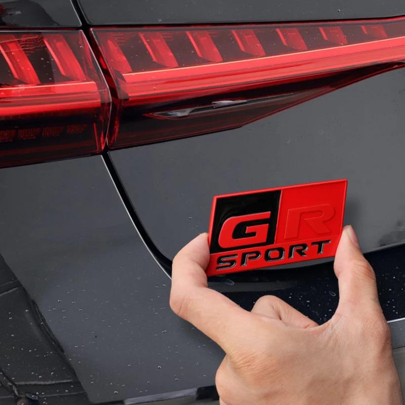 3D Metal Logo GR Sport Badge Trunk Car Sticker For Toyota RS RC RZ YARiS Corolla CHR Harrier JGUJT Camry GR SPORT Emblem BFXDY Accessories