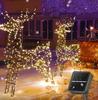 2X Girlanda Solarna Ogrodowa Druciki Łańcuch 200 Led 22M
