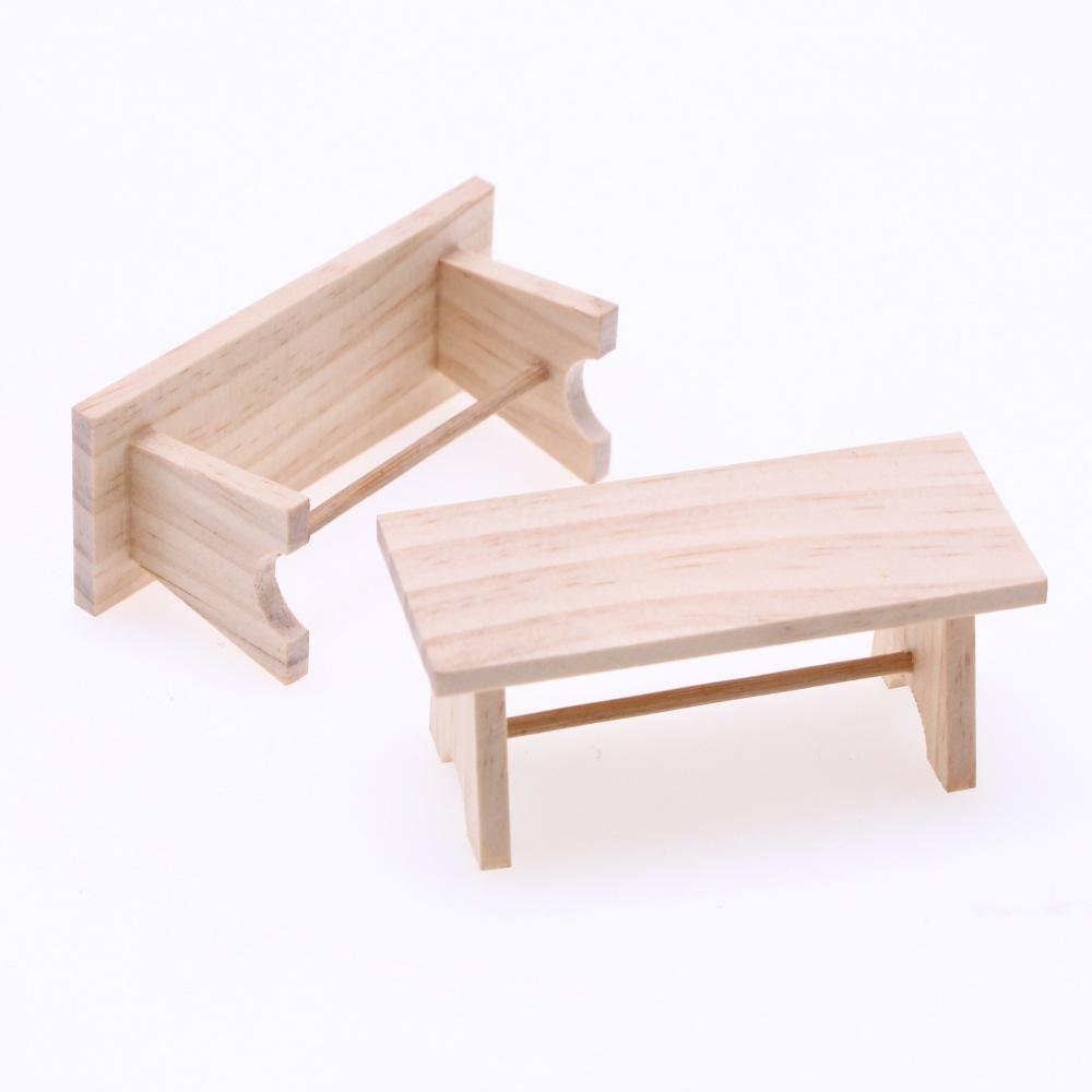 112 Dollhouse Miniature Mini Wooden Coffee Table Simulation End Table Furniture Toys For Doll House Decoration Accessories